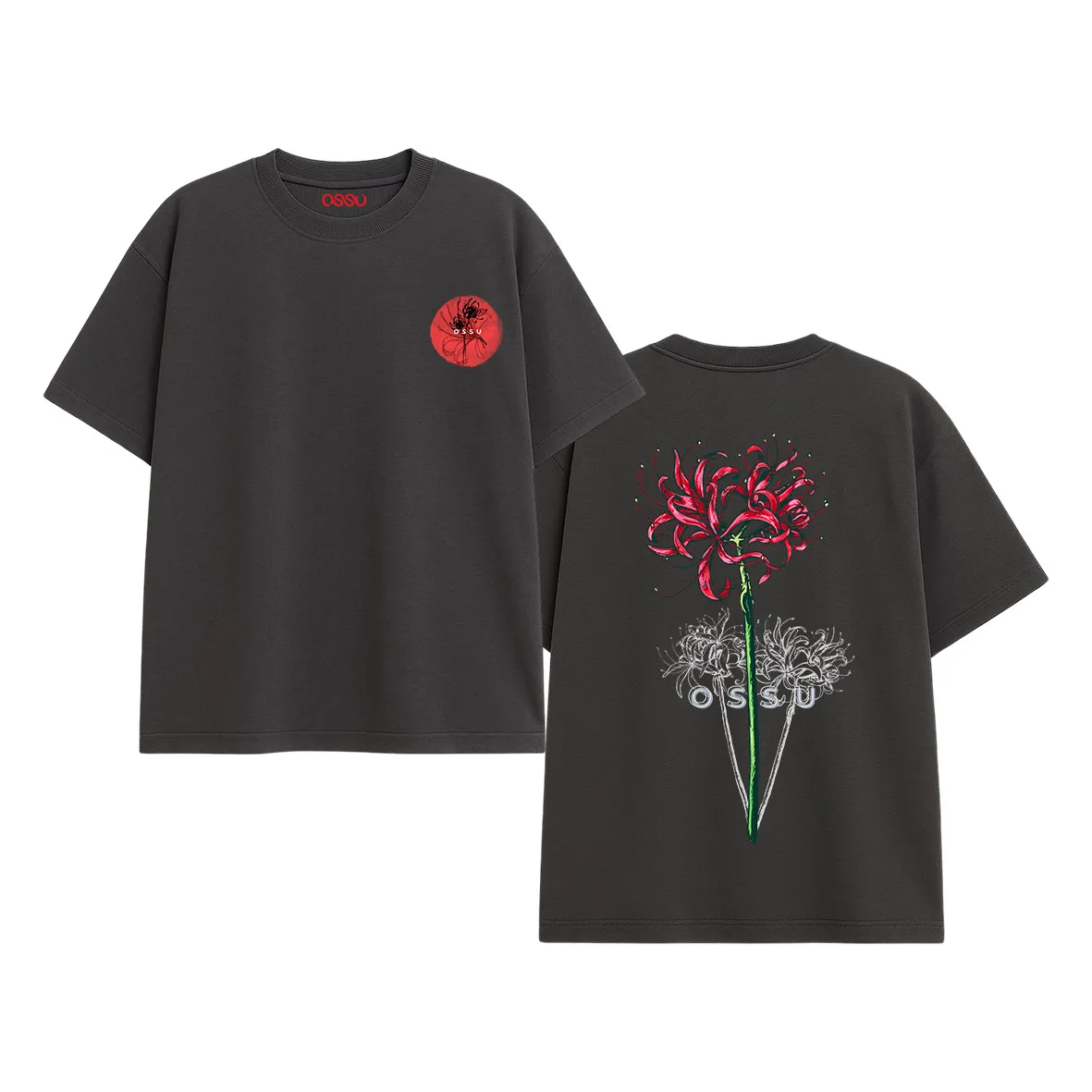 HIGANBANA FLOWER 2 SIDE GREY